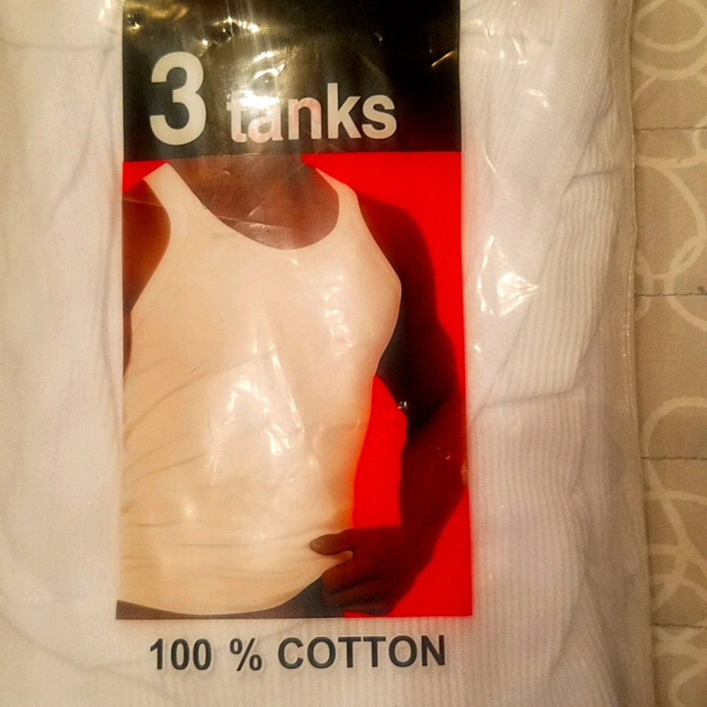 Plain white tank tops
